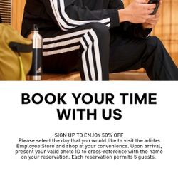 Adidas Employee Store Pass 50% 