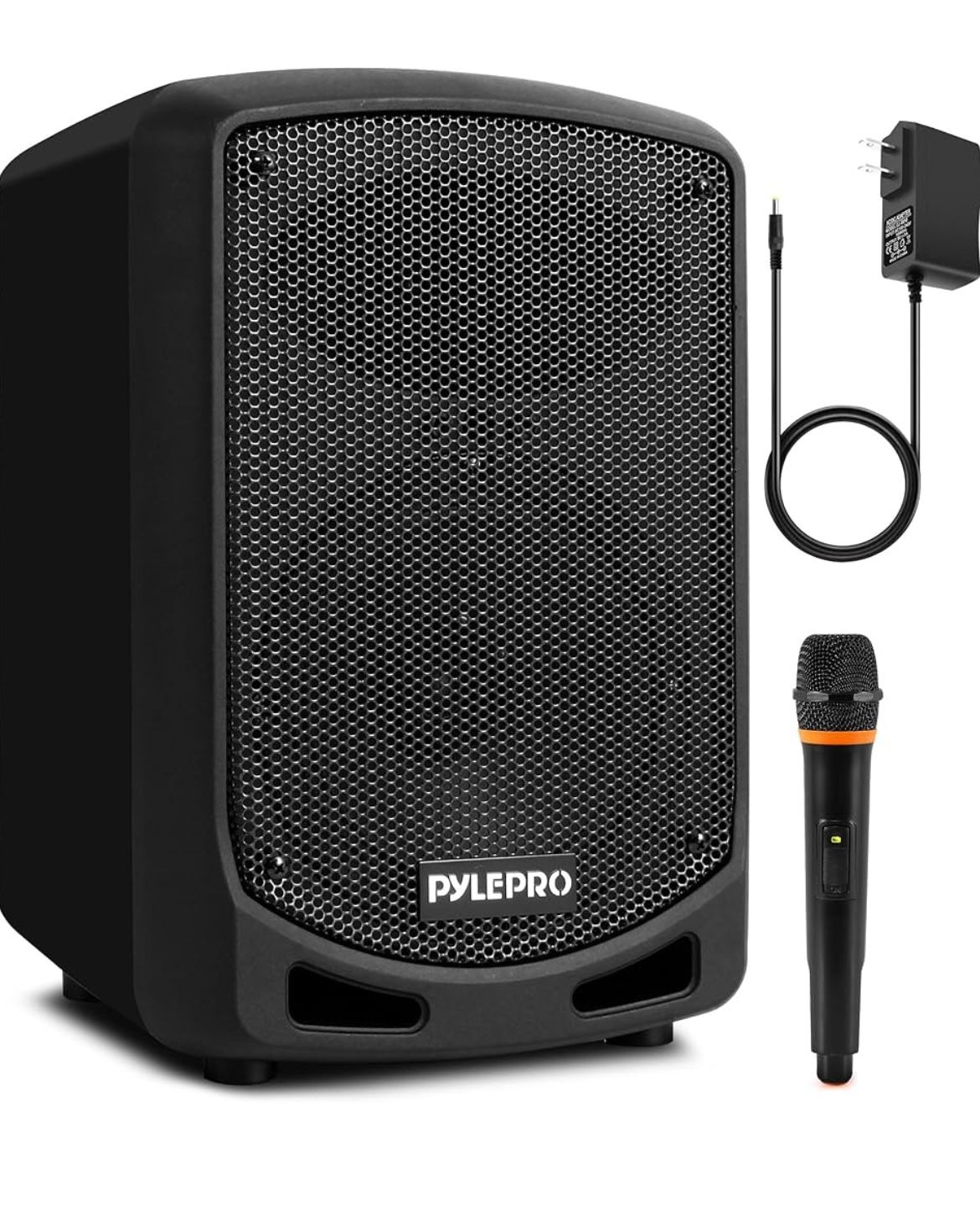 Pyle Bluetooth Karaoke PA Speaker - Indoor / Outdoor Portable Sound System with Wireless Mic, Audio Recording, Rechargeable Battery, USB / SD Reader,