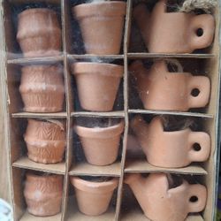 Mini Clay Pots. <