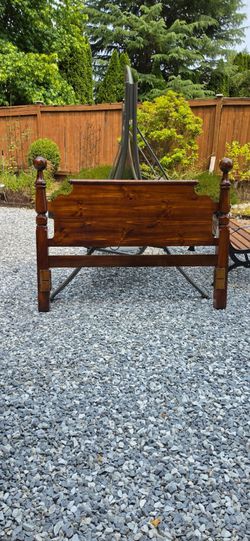 "FREE" Solid Wood Full/Queen Bed Frame