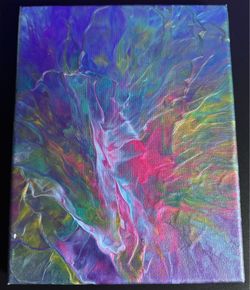 Abstract Acrylic Pour Painting – Vibrant One-of-a-Kind Original