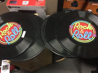 Rock & Roll novelty plastic hanging records by amscan