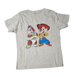 Chip and dale toy story themed tshirt size 5/6 kids