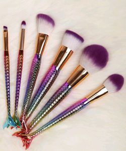 Mermaid makeup brushes