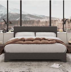 Dark Gray Full Size Bed Frame