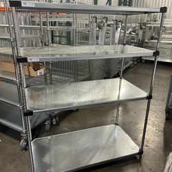 Uline Solid Shelving Racks Industrial Grade NSF Metal Shelves 