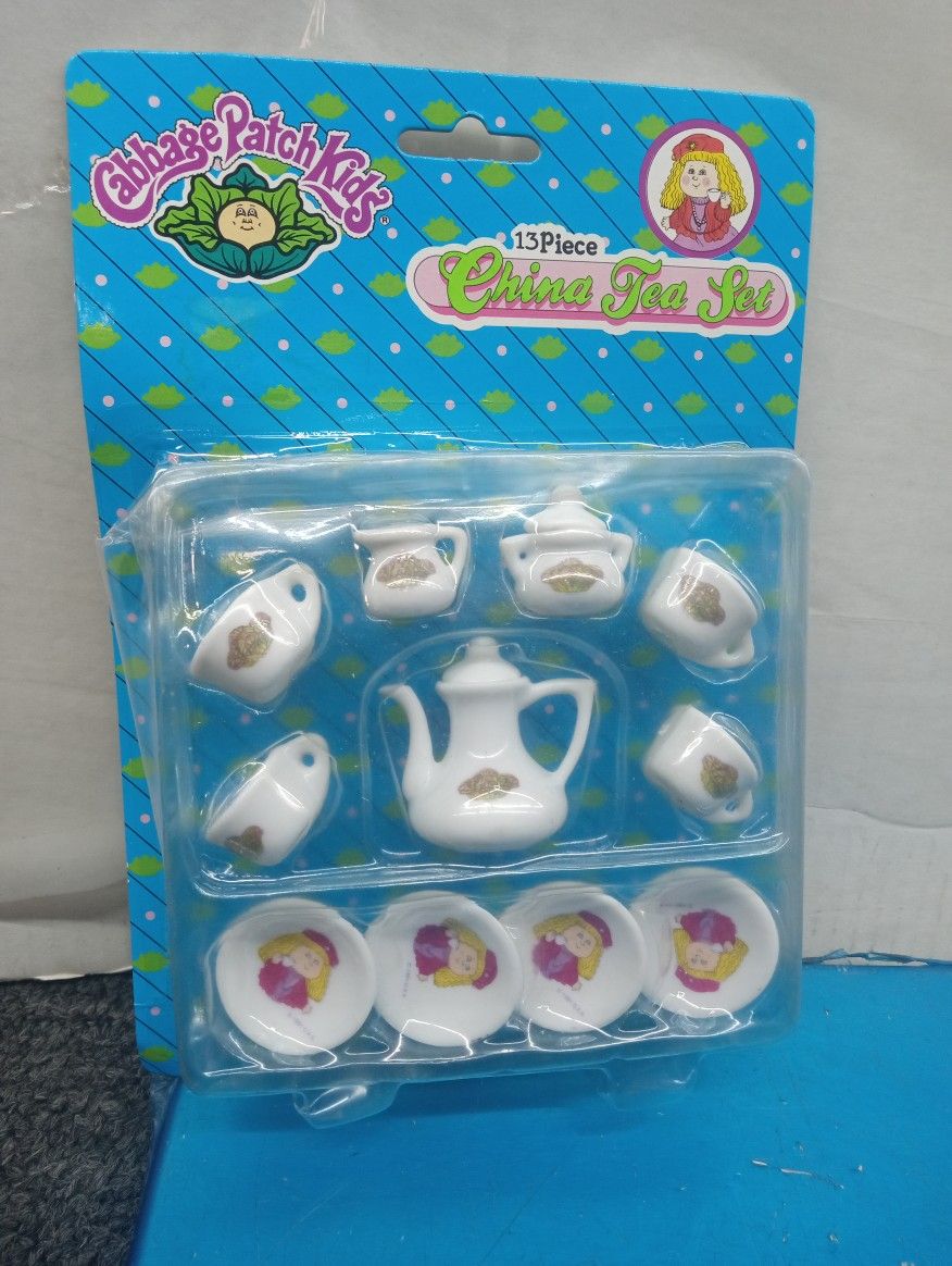 Rare Cabbage Patch Kids 1992 Chillton Toys 13 Piece China Tea Set