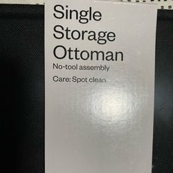 New-Collapsible Single Storage Black Dorm Ottoman(Target) 