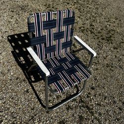 Dark blue aluminum chair