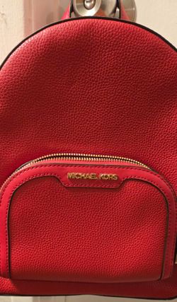 Medium Authentic Red Michael Kors Backpack