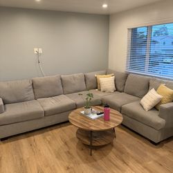 Light Gray Sectional Couch L Shape