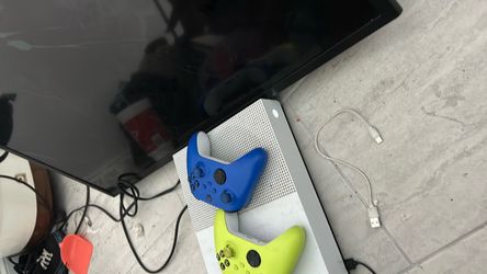 X box one and controllers and tv