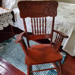 Antique Wood Rocker 