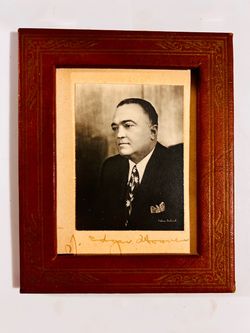 J. Edgar Hoover Signed Autographed Portrait