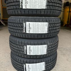 (4) - 215/60/16 Radar Dimax AS-8 Tires