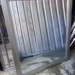 Silver Frame Large Mirror