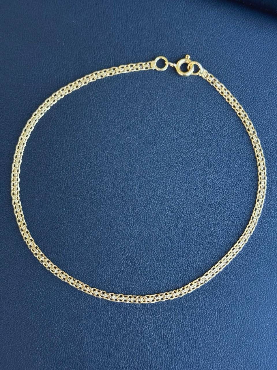 18k solid yellow gold 10 inches anklet bracelet