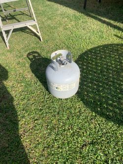 Empty propane tank