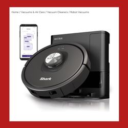 Shark Matrix Robotic Vacuum Bagless Self-Emptying App Control Black