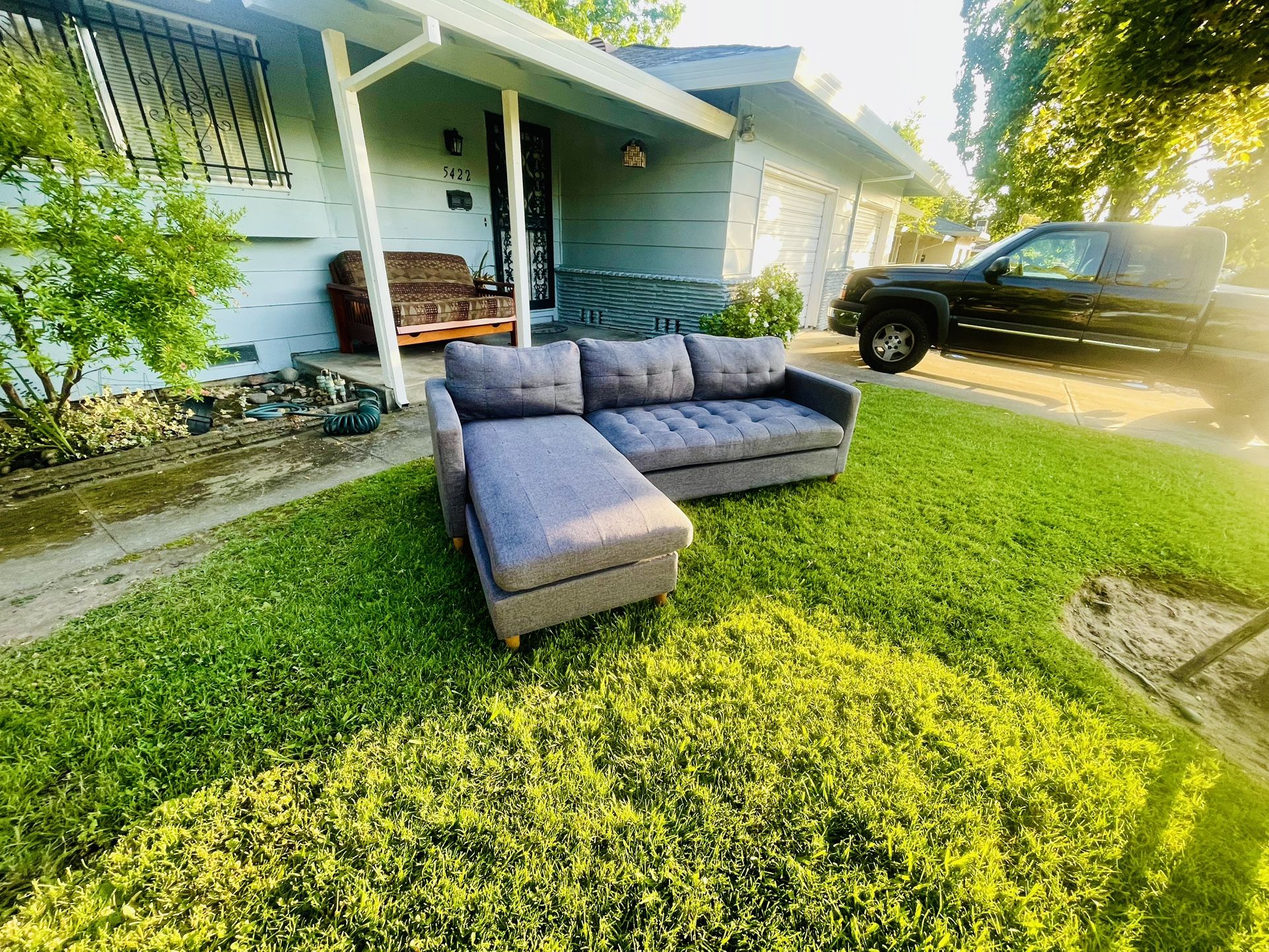 Comfy Grey L-Shape Couch 🛋️