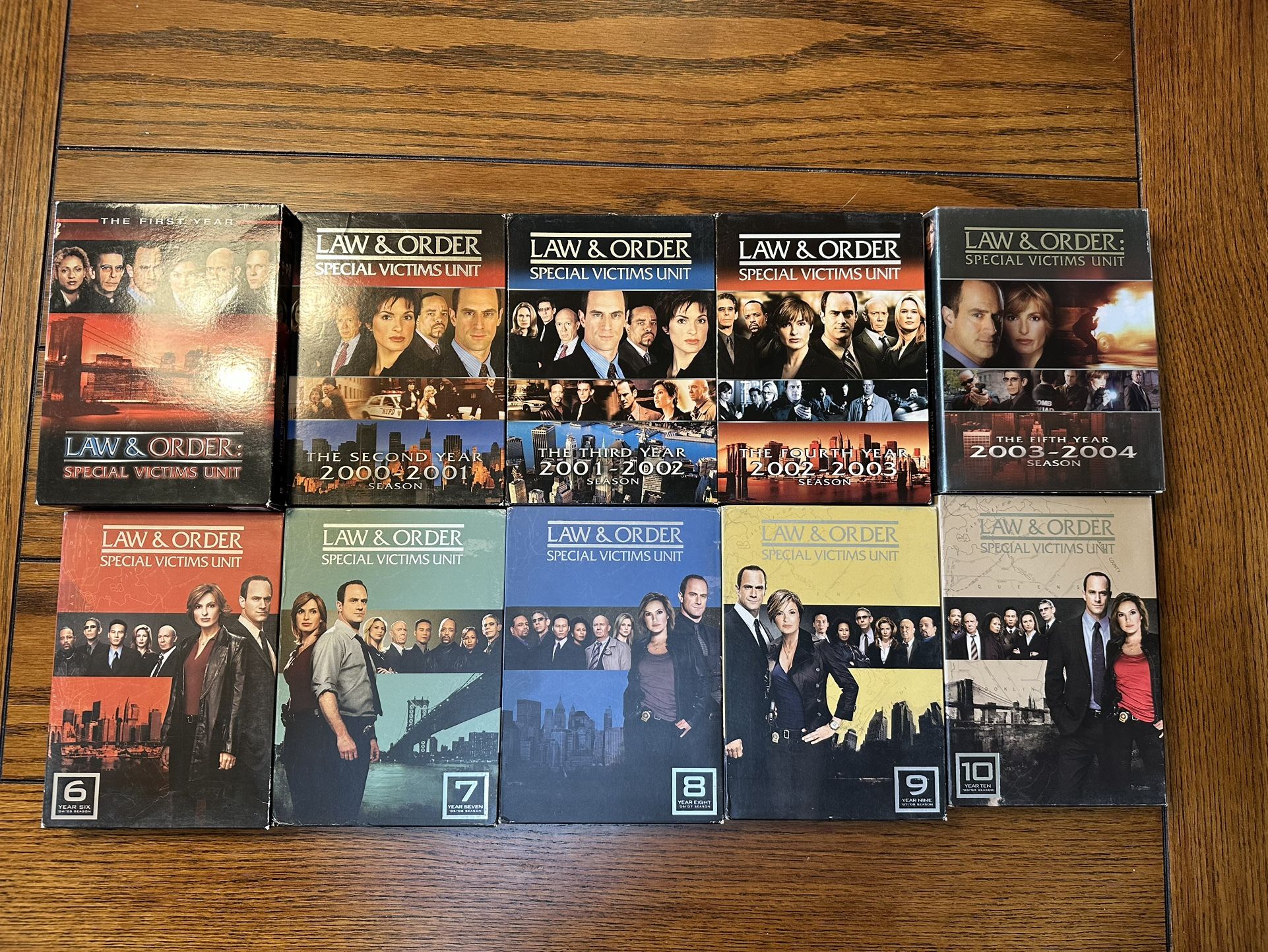LAW AND ORDER Special Victims Unit TV Movie Series 10 Years. DVD Collection 1-10