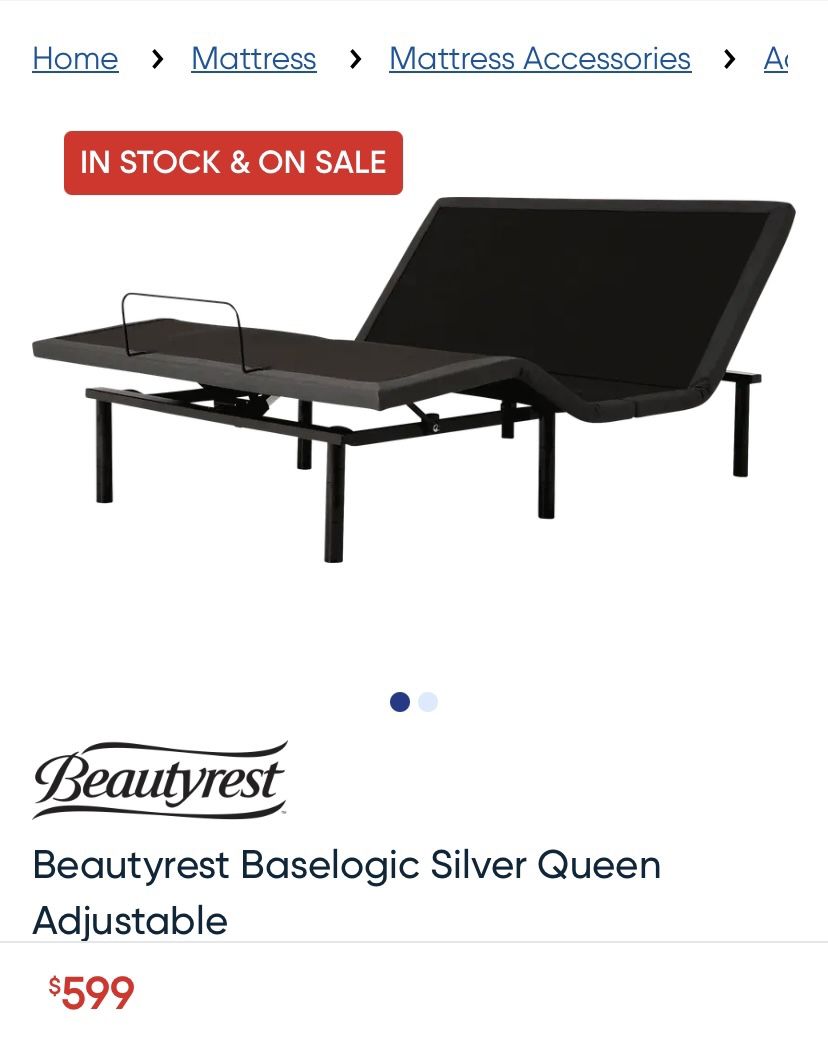 Beautyrest Base Logic Silver Queen Adjustable