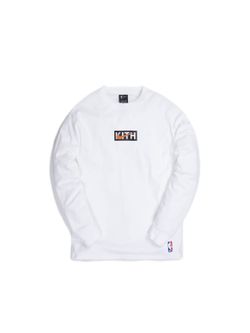 Kith X Nike New York Knicks Long Sleeve T-Shirt NBA Orange Swoosh - Size Large