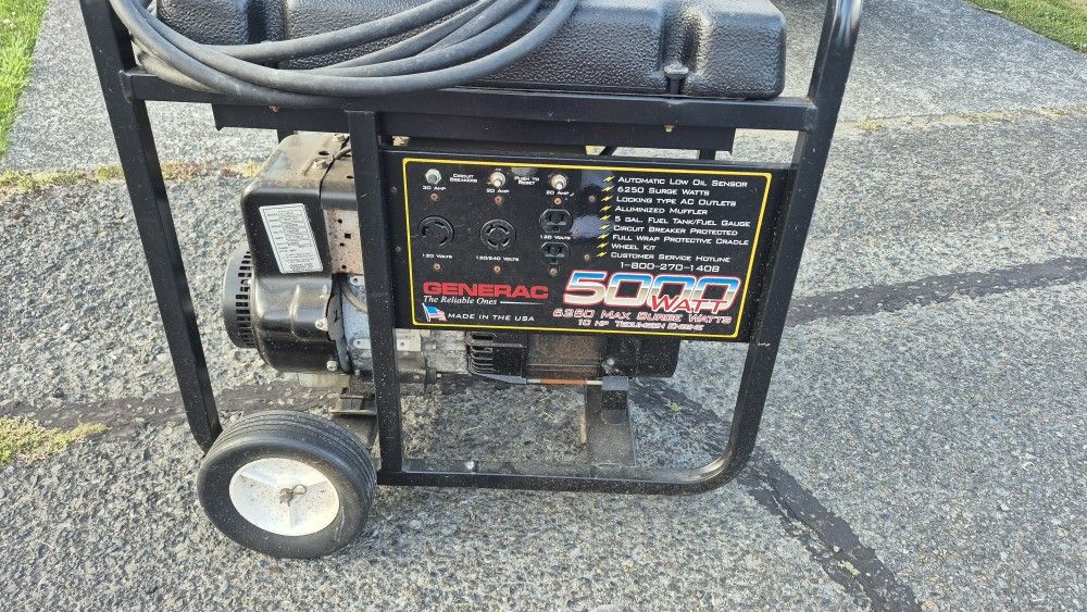 80$ If Picked Up Tonight june 17th!!!! 5000 Watt Generator (Untested/ Has Good Compression)