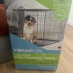 Med/Lg Two Door Metal Dog Crate 