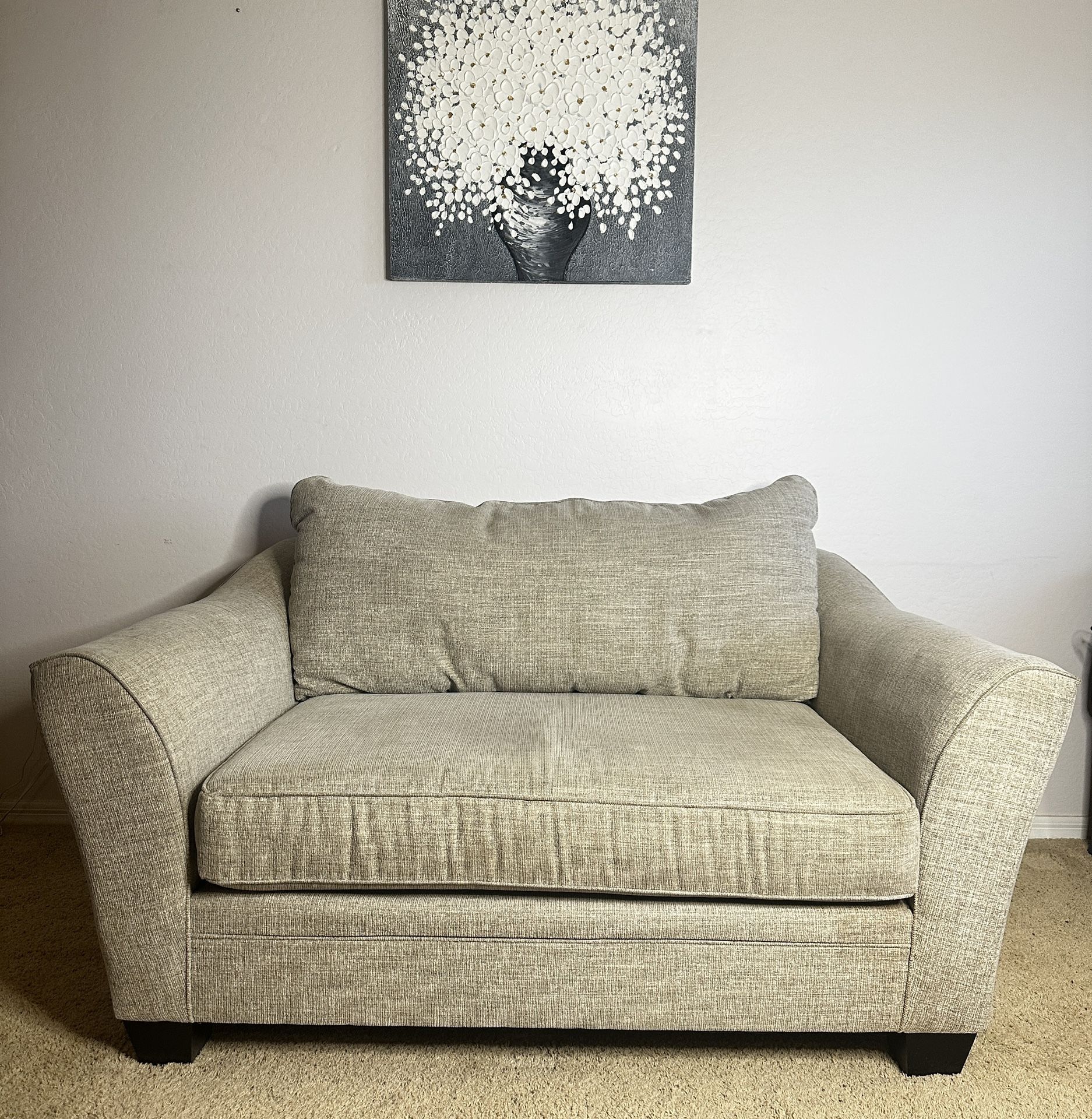 Gray Chair & A Half , Loveseat
