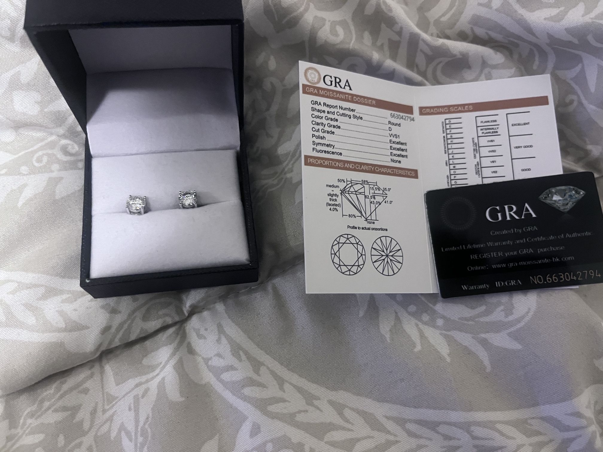 Moissanite Round Cut Earrings