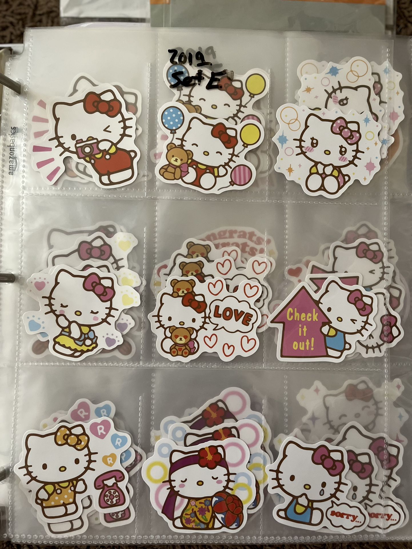 ‘2019-Set-E Sanrio Hello Kitty Stickers 9 In Sleeve