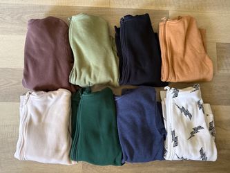 Lot of 8 Zip-Up Hooded Jackets