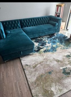 Couch with rug