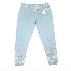 PJ Salvage Ice Blue Snowfall Jogger NWT 