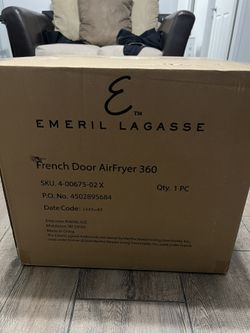 Emeril Lagasse 26 QT Extra Large Air Fryer, Convection Toaster Oven with French Doors, Stainless Steel