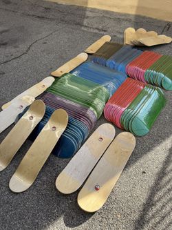 Maple skateboard decks completes and accessories
