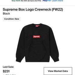 Supreme Box Logo Crewneck Large New.$225 Firm 🎁