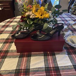 Ferragamo Black Heals Size 6 