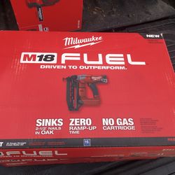 M18 FUEL 18-Volt Lithium-Ion Brushless 16-Gauge Cordless Straight Finish Nailer Kit w/One 2.0 Ah Battery, Charger & Bag