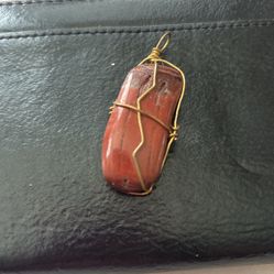 Orange Banded Agate Pendant
