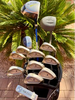 PING MEN’S GOLF CLUB SET – RARE ISI NICKEL IRONS – ALL GRAPHITE – $480
