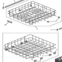 Frigidaire Upper and Lower Dishwasher Racks