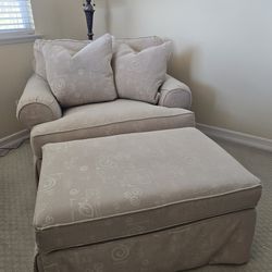 Oversized Chair and Ottoman