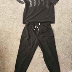 Figs Black Scrubs  2XL Jogger and Shirt Set