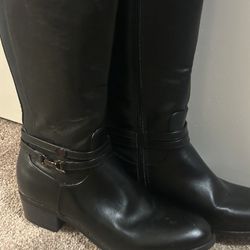 New Liz Claiborne 7.5 Knee High Black Boot-64th St & Bell