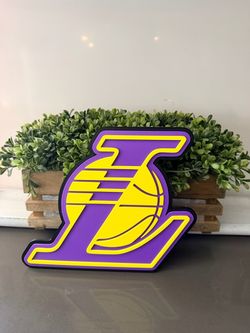 LA Lakers wall display sign