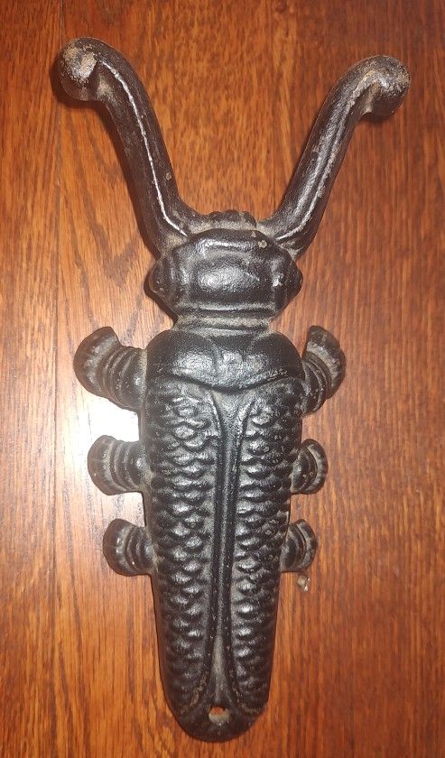 Black Cast Iron Scarab / Beetle Boot Jack