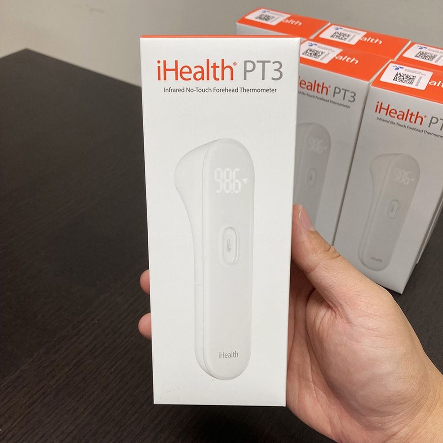 (NEW) $5 Easy to use iHealth No-Touch Forehead Thermometer Digital Large LED Digits, PT3