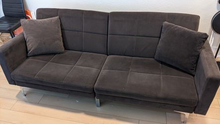 Convertible Brown Sofa Couch 